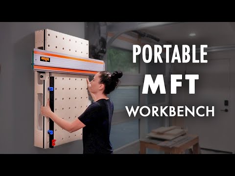 Portable MFT Workbench with a DIY Fence & Rail Hinge