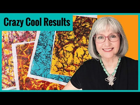 This Simple Trick for Gel Prints Using Crumpled Paper is GENIUS