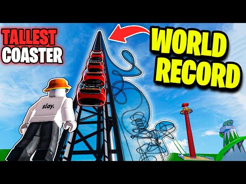I Built The Worlds Tallest Roller Coaster in Roblox (Theme Park Tycoon 2)