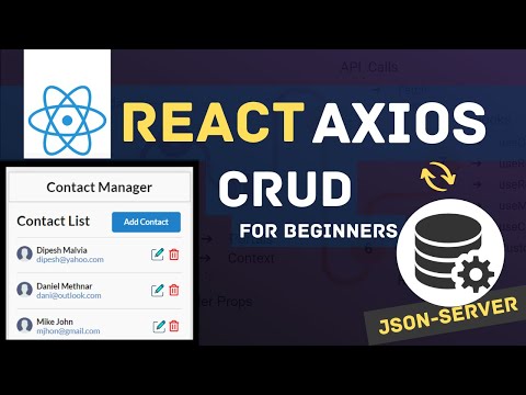 React Axios CRUD with JSON SERVER | ReactJS Axios REST API | React Tutorials for Beginners