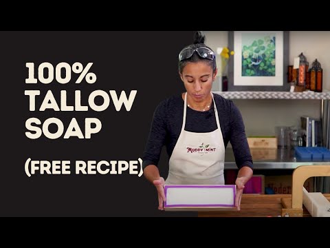 Pure Lavender Tallow Soap Recipe and Tutorial (Free!)
