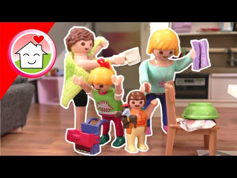 Playmobil Familie Hauser - Der Chaos Morgen - hektische Morgenroutine mit Anna und Lena