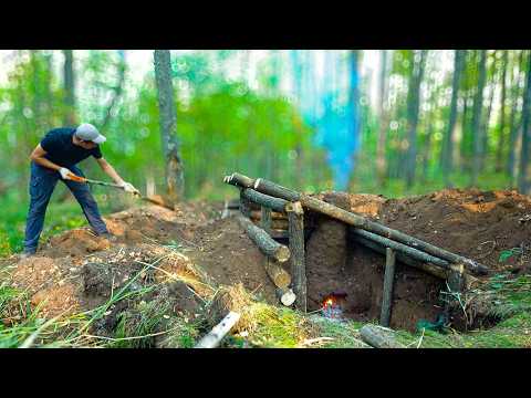 I BUILT A HUT IN THE FOREST IN 5 DAYS WITHOUT FOOD OR WATER! | Survival and Bushcraft