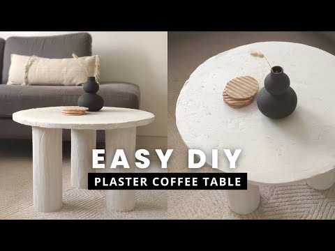 DIY COFFEE TABLE Using Plaster | $0 Modern Coffee Table DIY
