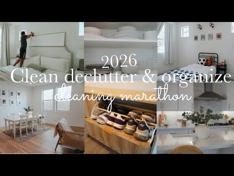 CLEAN, DECLUTTER & ORGANIZE MARATHON || CLEAN WITH ME || CLEANING MOTIVATION