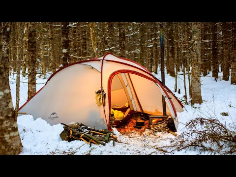 Hot Tent Winter Camping In Snow And Freezing Temperatures