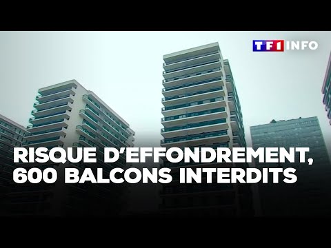 Risque d'effondrement, 600 balcons interdits ｜TF1 INFO