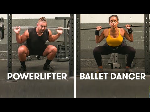 Ballet Dancers Try to Keep Up With Powerlifters | SELF