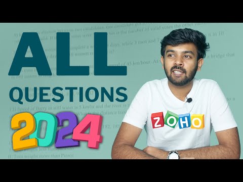 Zoho Round - 1 2024 | Full Question Paper Solved | Must Watch before attending | logic io
