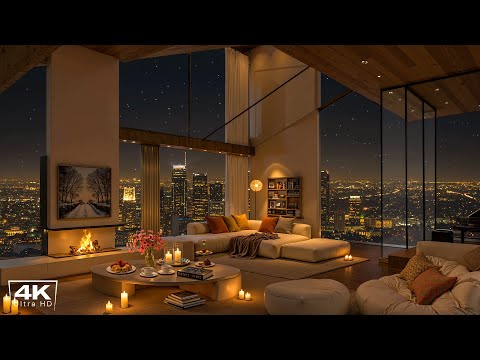 Chill Night Jazz Vibes 🌃 Cozy Apartment with Relaxing Piano Jazz for Stress Relief & Deep Sleep