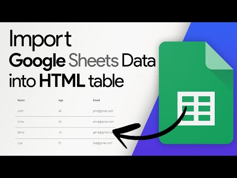 From Google Sheets to HTML table - importing and displaying data