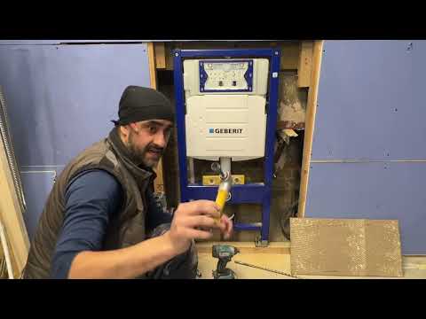 How to fit a Wall Hung Concealed Toilet Frame (GEBERIT)