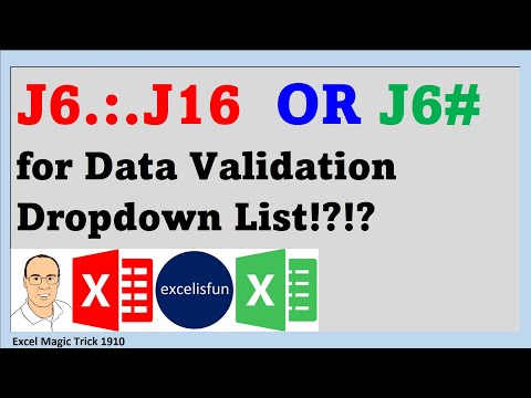Magic Data Validation List using Dynamic Range Reference or Spilled Range Operator!! EMT 1910