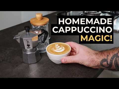 POV: Making a Perfect Cappuccino at Home (Moka Pot + French Press Hack!)