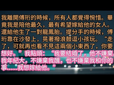 【完结】我離開傅珩的時候，所有人都覺得惋惜。畢竟我是陪他最久，最有希望嫁給他的女人。還給他生了一對龍鳳胎。提分手的時候，傅珩靠在沙發上，晃著撥浪鼓逗小孩玩。“走了，可就再也看不見這兩個小東西了，你要想