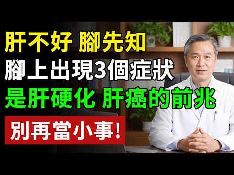 肝好不好，低頭看腳！腳上若出現3個「求救信號」，是肝硬化、肝癌的警報！別再當小事！#健康知識  #健康飲食 #養老生活 #老年健康 #樂齡健康