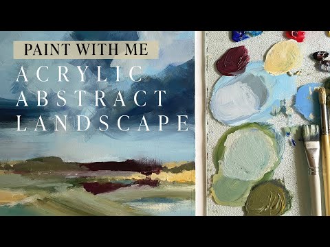 Acrylic Abstract Landscape Painting on Board - Paint With Me