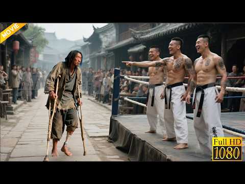 2025動作大片:最強武士嘲笑瘸子,沒想到瘸子竟是功夫高手,上擂臺一腳打爆他 ⚔️ 抗日 MMA | Kung Fu | 甄子丹