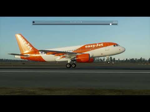 London Gatwick Landing Toliss A319