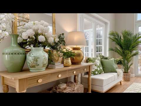 Luxury French Country Decor: Rustic Scandinavian Interiors with Green Accents