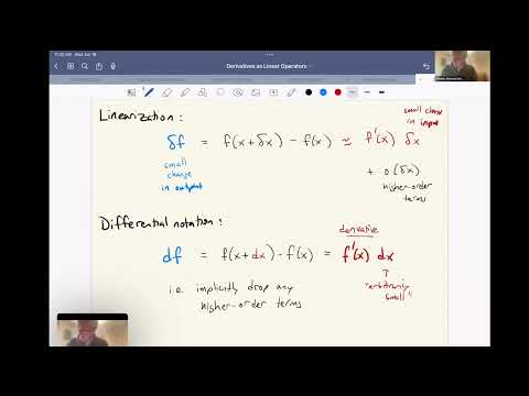 Lecture 1 Part 2: Derivatives as Linear Operators