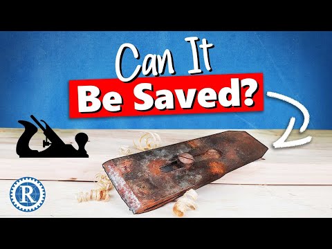 Restoring a forged plane iron with MASSIVE rust and damage.