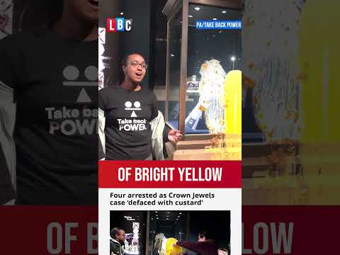 Custard thrown at Crown Jewels