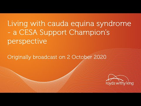 Living with cauda equina syndrome - 2 October 2020