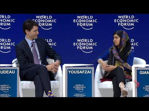 Malala Yousafzai and Justin Trudeau talk education and women's empowerment at WEF