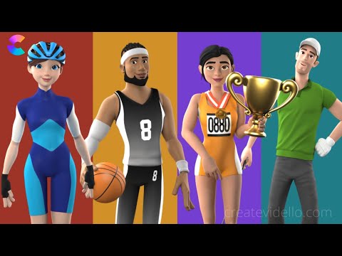 CreateStudio 3D Animated Characters & Templates July 2021 - Olympics Edition