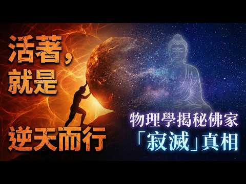 你的痛苦，源於你在「逆天」。佛陀與物理學的恐怖共識：原來「死寂」才是最高級的極樂 | 熵增定律 | 宇宙熱寂 | 涅槃 | 莊子哲學 | 生命焦慮 | 靈性覺醒 | 物理與佛學 | 內在平靜