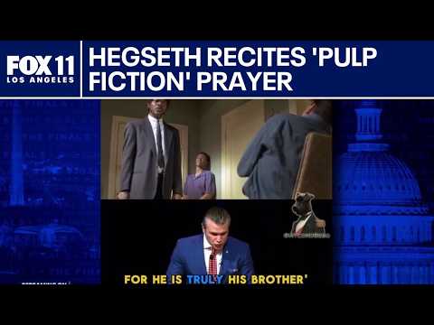 Pete Hegseth quotes fake bible verse from 'Pulp Fiction' | FOX 11 LA