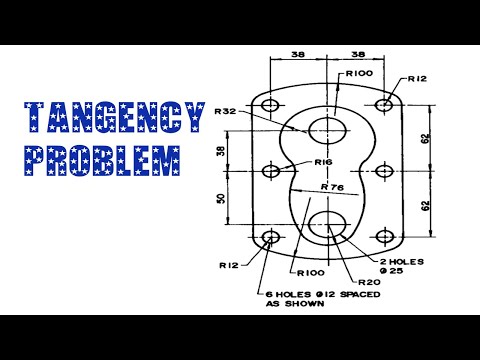 TANGENCY PROBLEM 12 || Tangency || Tangency problems || Engineering drawing || Technical drawing