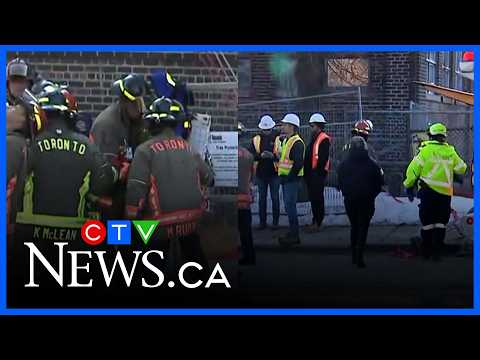 Toronto firefighters' free construction worker pinned by concrete after hours-long rescue