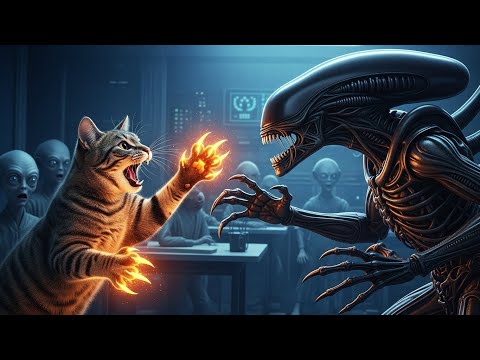 Aliens Laughed at Human Pets… Until the Cat Hunted an Alien Predator 👀🐈✨