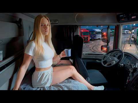 Sleeping Alone in a Big Truck Female Driver Reality