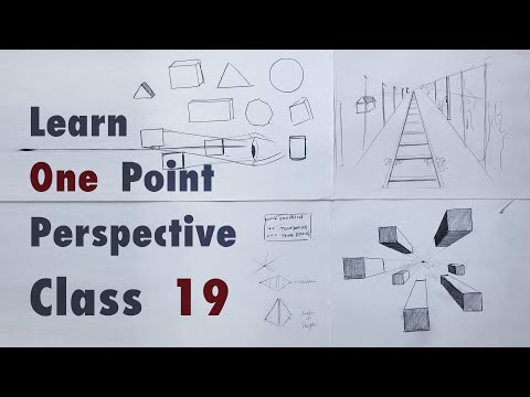 How to Draw in Perspective for Beginners | Class-19 | Basics of Perspective | One Point Perspective