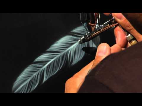 Airbrush.TV Jonathan Pantaleon Airbrush Feather Tutorial