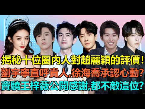 揭秘數十位圈內人對趙麗穎的評價！劉宇寧直呼貴人，徐海喬承認心動？霍建華大贊超默契，陳曉直言是自己女神！竇驍王梓薇公開感謝，卻都不敵最後一位？#赵丽颖 #刘宇宁 #林更新 #王一博 #窦骁 #徐海乔
