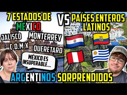 NO PUEDE SER... 7 ESTADOS DE MEXICO VS PAISES ENTEROS DE LATINOAMERICA! ARGENTINOS NO LO CREEN...