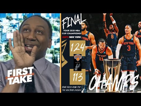 FIRST TAKE | "NY are title contenders" — Stephen A. "EXCITED" as Brunson leads Knicks to win NBA Cup