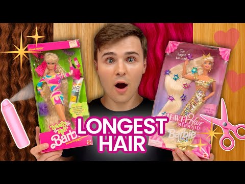 I Bought & Opened 10 Barbies with the LONGEST HAIR!