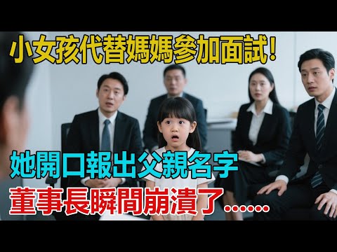 女孩代替媽媽參加面試！她開口報出父親名字，董事長瞬間崩潰了...