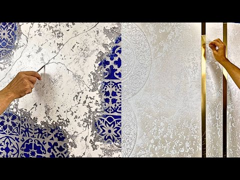 3 New wall painting design | wall decoration painting ideas |wall putty artwork 🔥