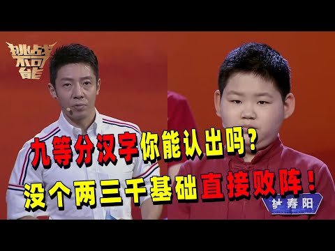 汉字一分为九你还认得出吗？随机展示两格猜成语 没个两三千成语基础根本过不了关！| 挑战不可能 Impossible Challenge