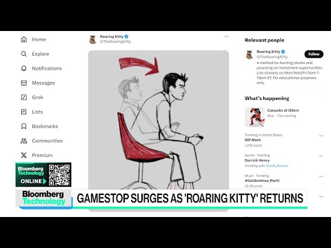 GameStop Shares Soar as ‘Roaring Kitty’ Revitalizes Meme Mania