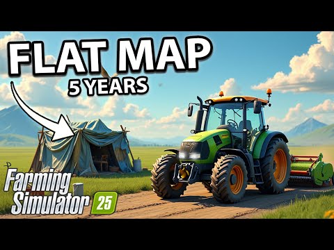 I survived 5 years on the Flat Map with $0! (Full Film) - Farming Simulator 25