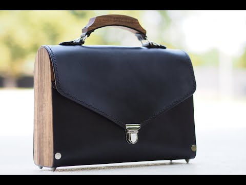 How it's made! Wood & leather bag.