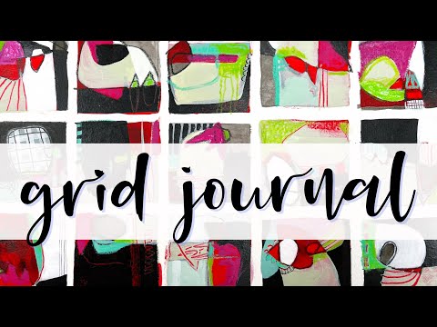 Trying a New Tool with a Grid Journal   #abstractpainting #arttutorial #mixedmedia