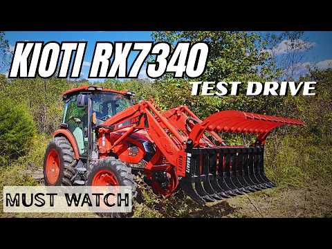 Kioti RX7340 Tractor Test Drive on Our Homestead!